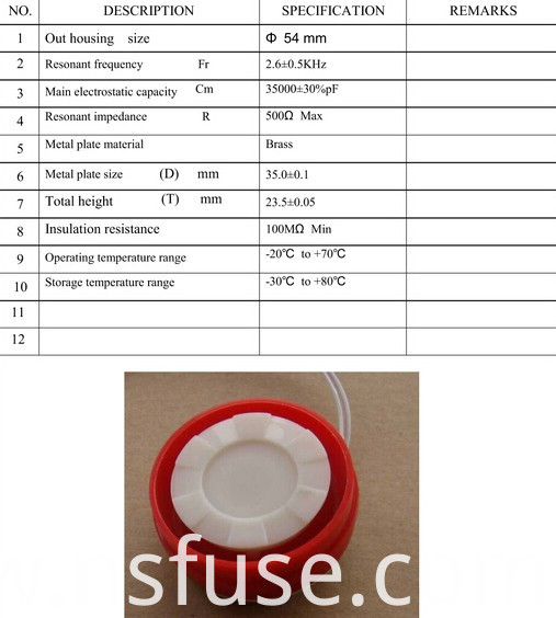 Fbps5556sp The New Hot Sell 54mm Piezo Siren Alarm (FBELE)